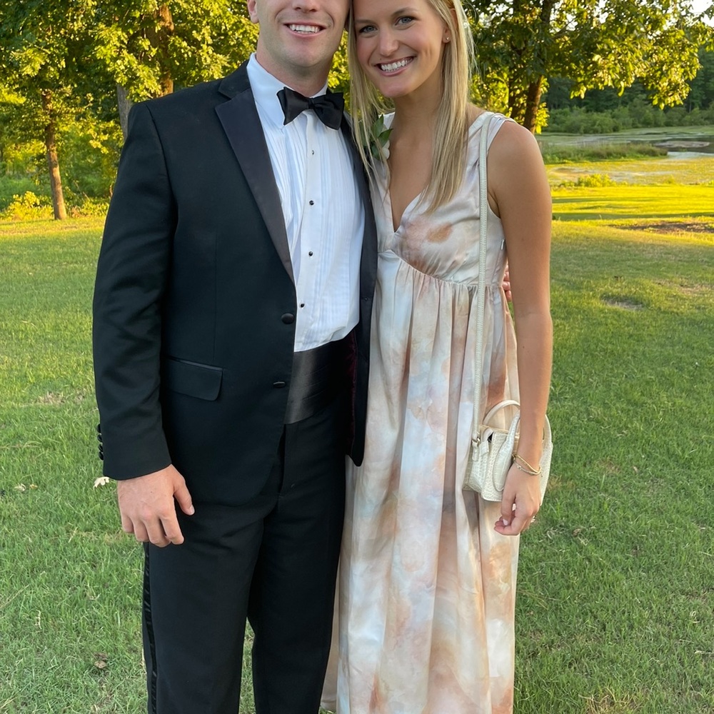 H&M satin gown, floor length, size S